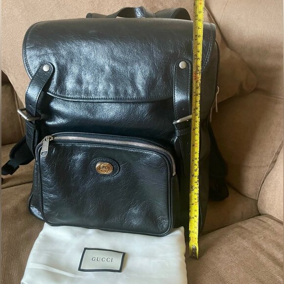 GUCCI MORPHEUS BACKPACK CALFSKIN OLD AGE LEATHER STYLE RARE SOPHISTICATED - Picture 7 of 16